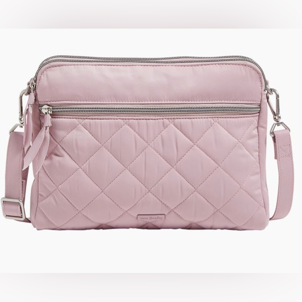 Vera Bradley matching bag and wallet in pink hydrangea, sold as set.